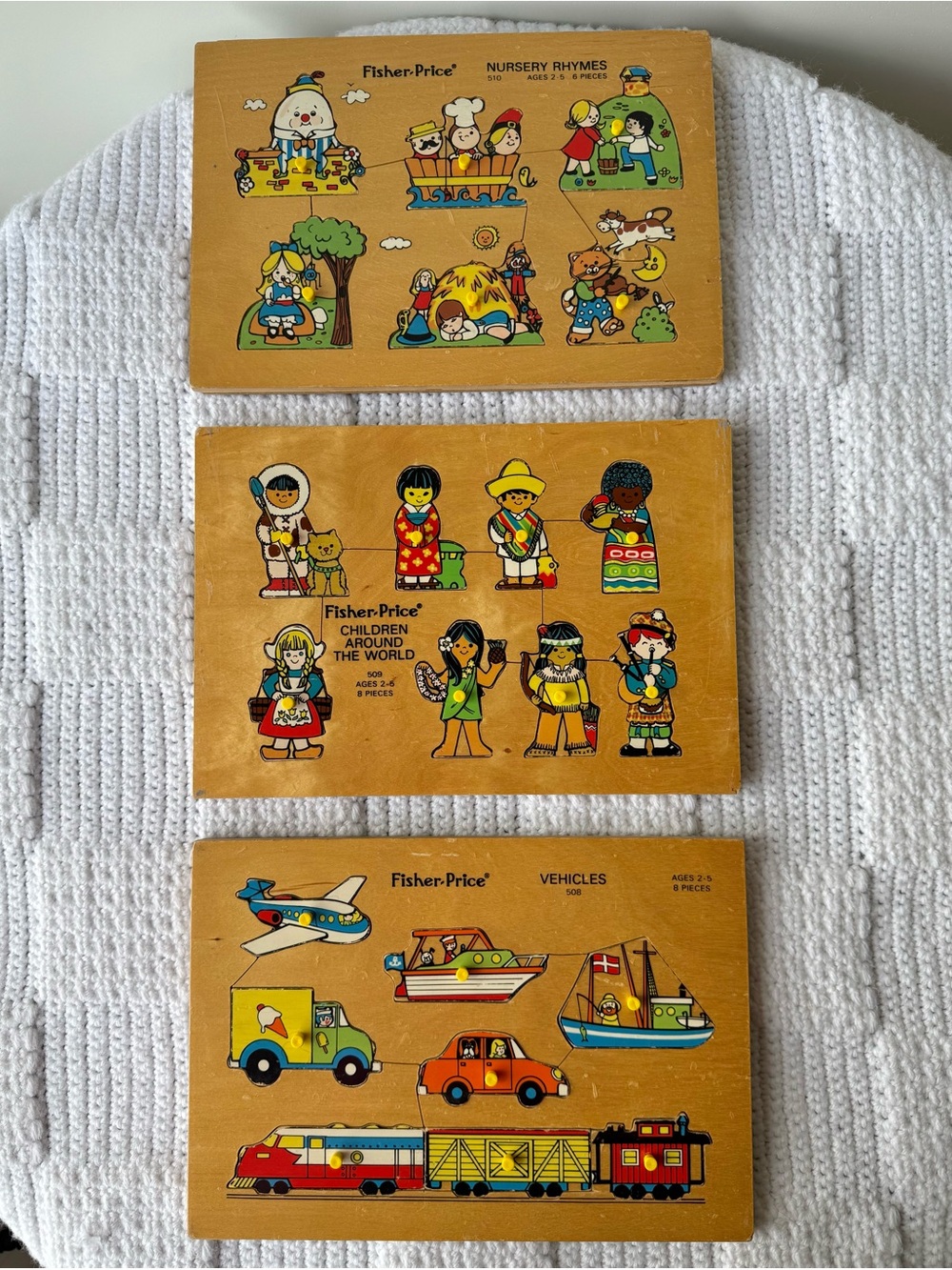 Vintage Fisher-Price Wooden Puzzles